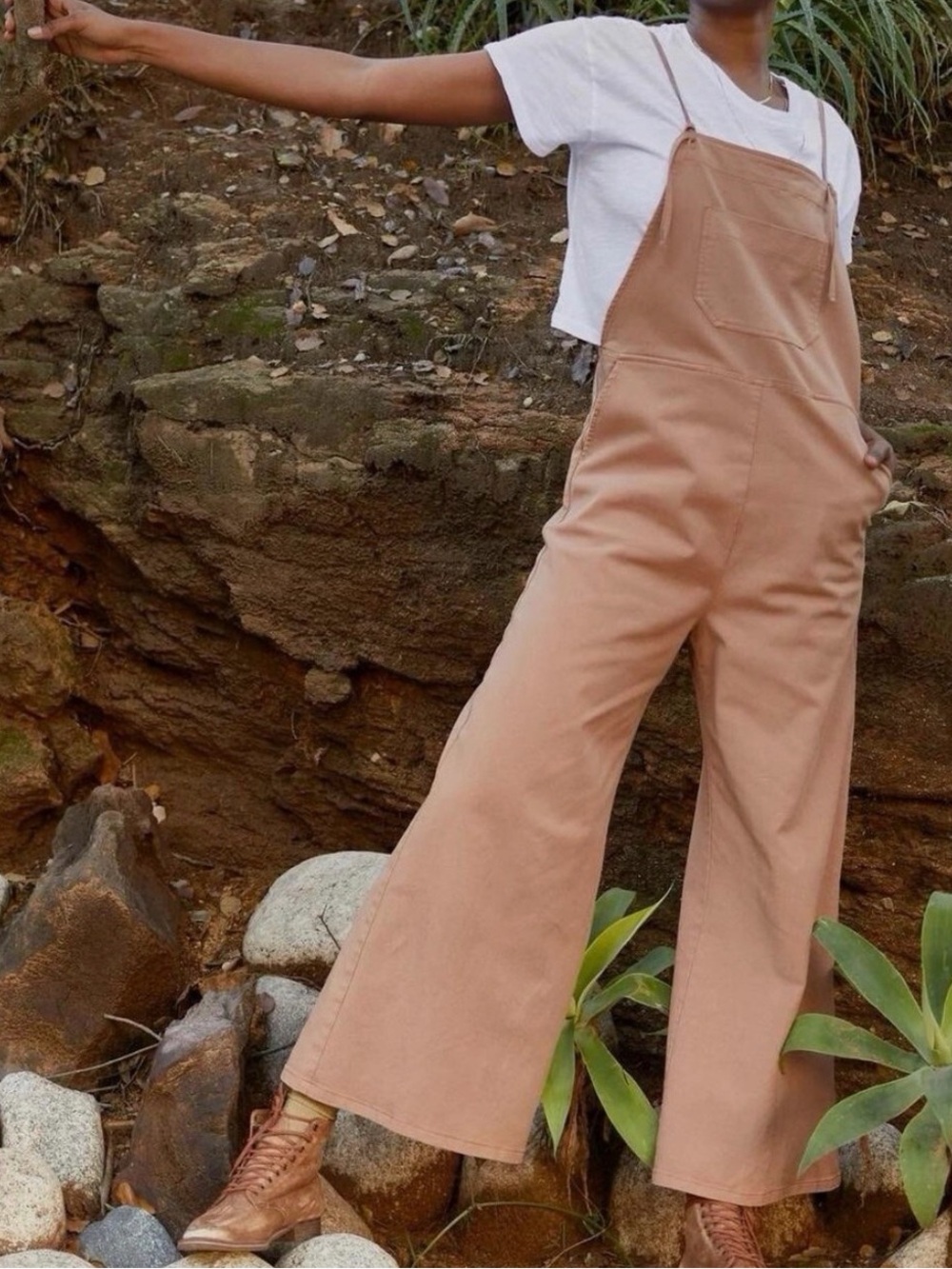 Anthropologie | SELF CONTRAST | Women's TAN Jumpsuit | Large
